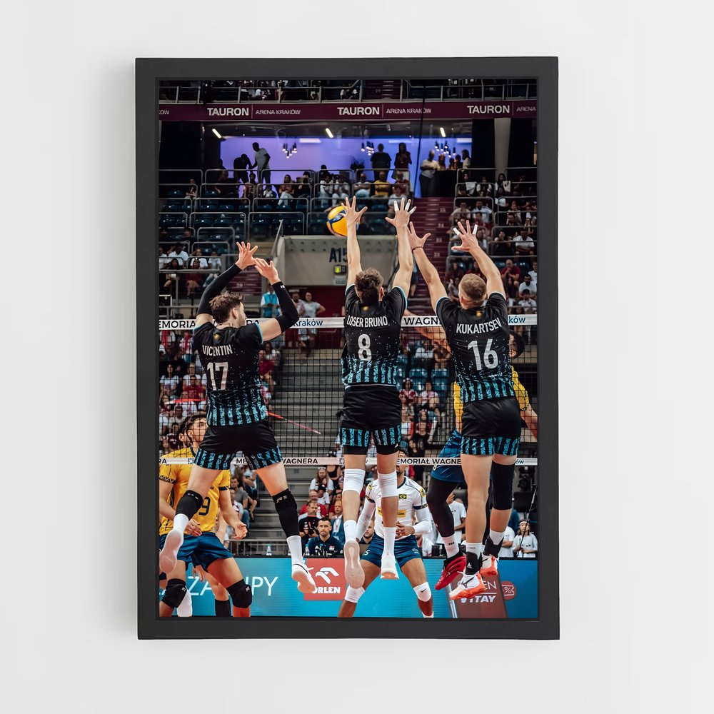 Poster Équipe d'Argentine 2023 – affiche Volleyball (vue 2)
